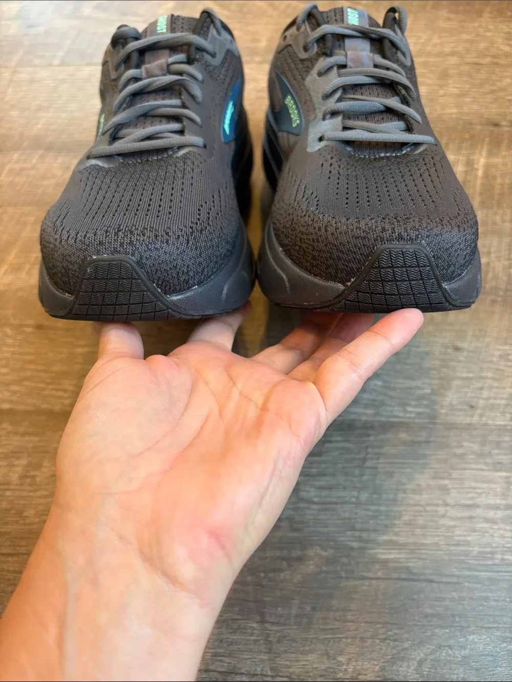 Brooks Ghost Max 2 Running Shoes Men's 9W WIDE Ebony/Blue Sapphire